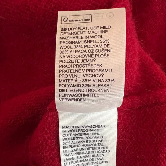 & Other Stories Red Wool Cardigan Size S (US) - Picture 7 of 7